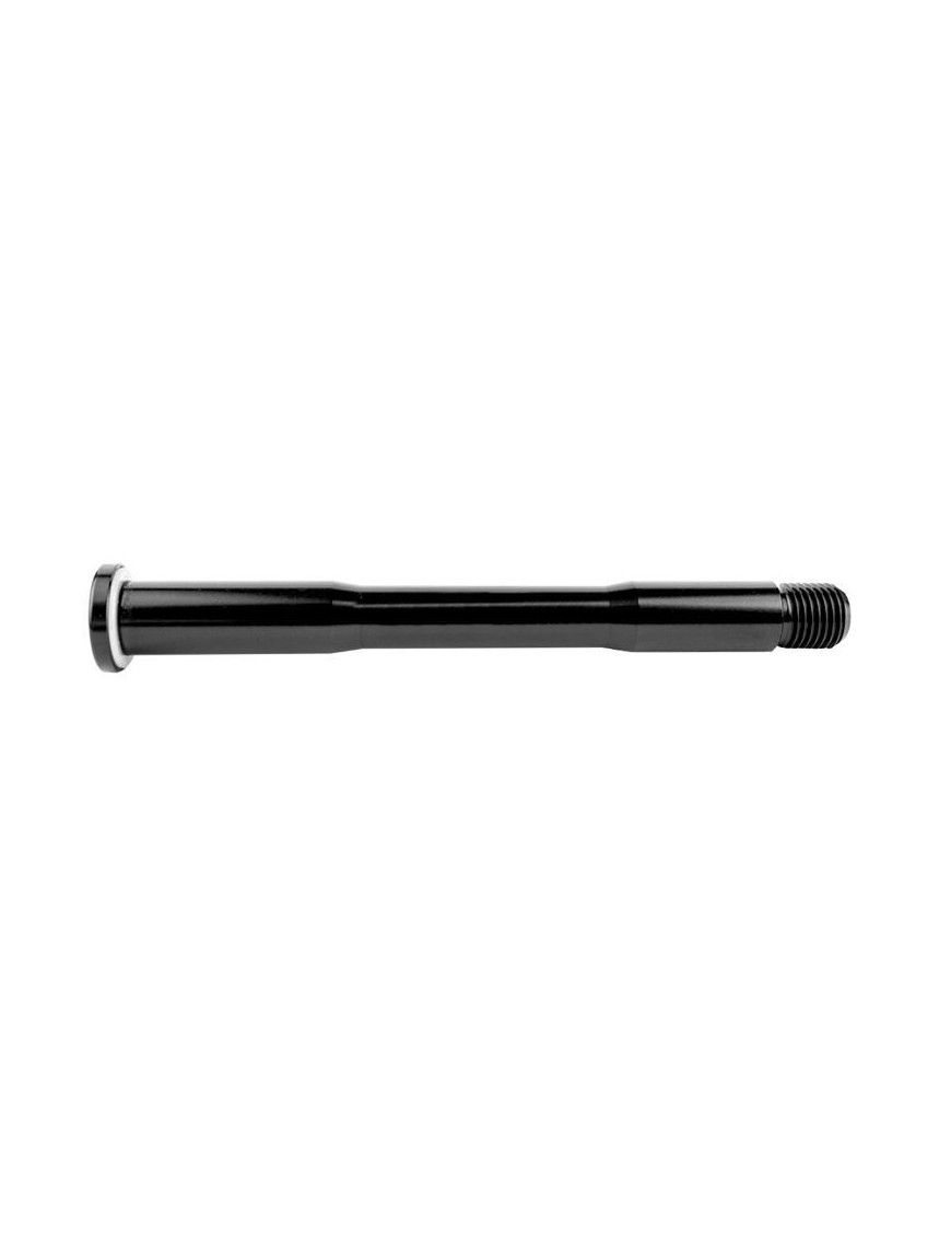 AXE-BLOCAGE DE ROUE ROUTE TRAVERSANT AVANT FILETAGE 1.5 POUR 12X100 NOIR 36gr. (126mm HORS BUTEE FILETAGE 14.5mm)