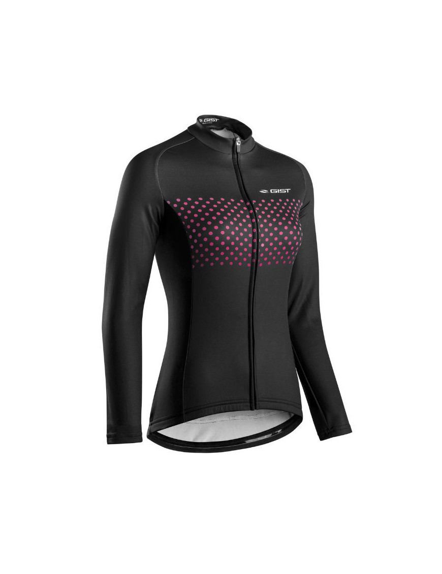 MAILLOT GIST FEMME MANCHES LONGUES POIS ZIP TOTAL VIOLET  M    -5387