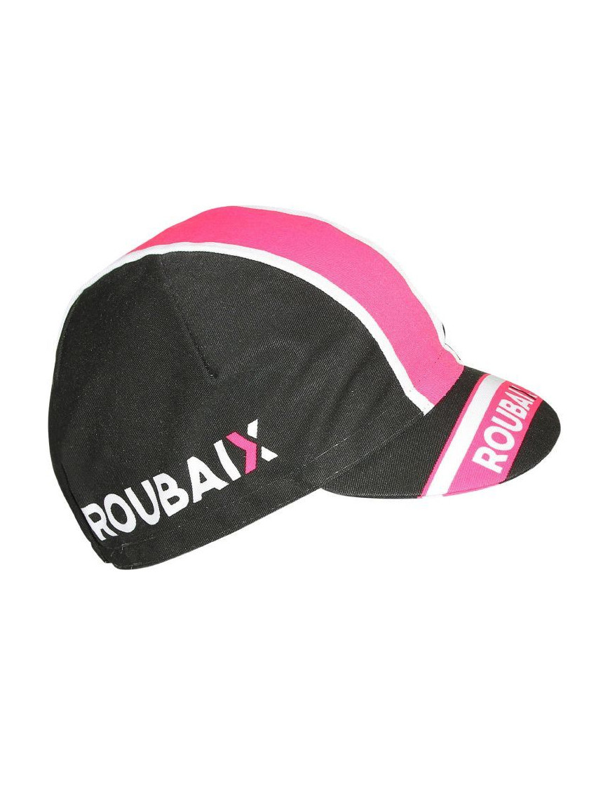 CASQUETTE VELO EQUIPE PRO ROUBAIX NOIR-ROSE