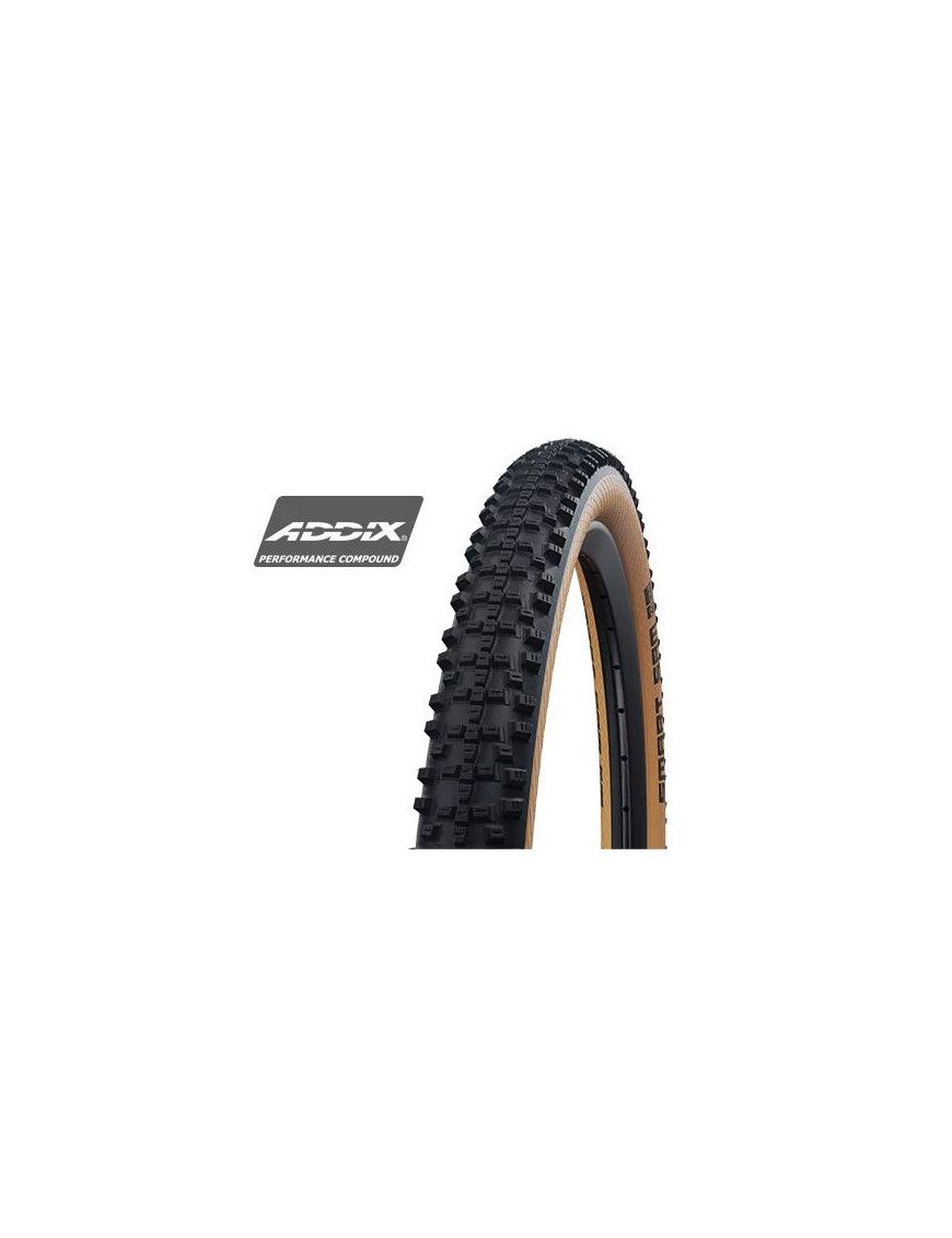 PNEU VTT 27.5 X 2.25 SCHWALBE SMART SAM ADDIX NOIR-BEIGE TR (57-584) (650B)