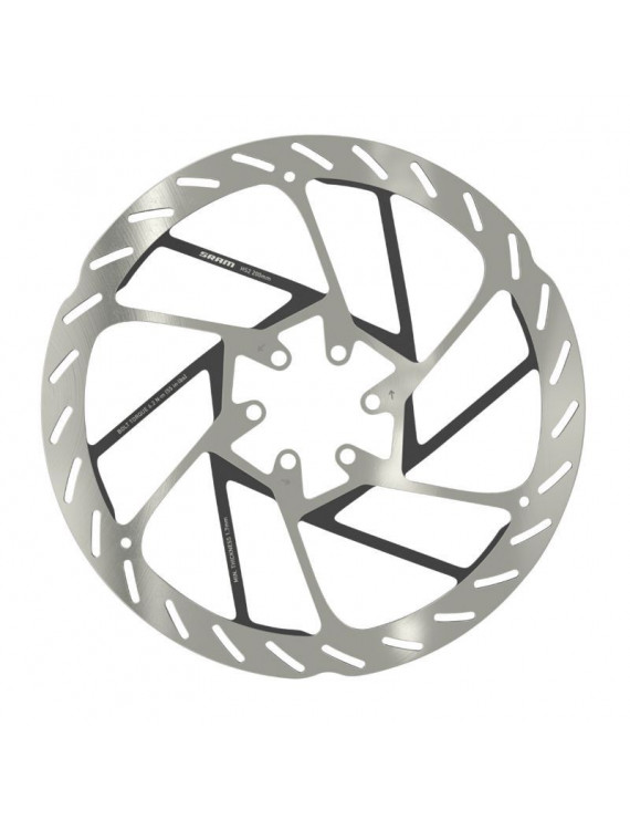 DISQUE DE FREIN VTT 6 TROUS SRAM HS2 203mm ARGENT (BORD ARRONDI)