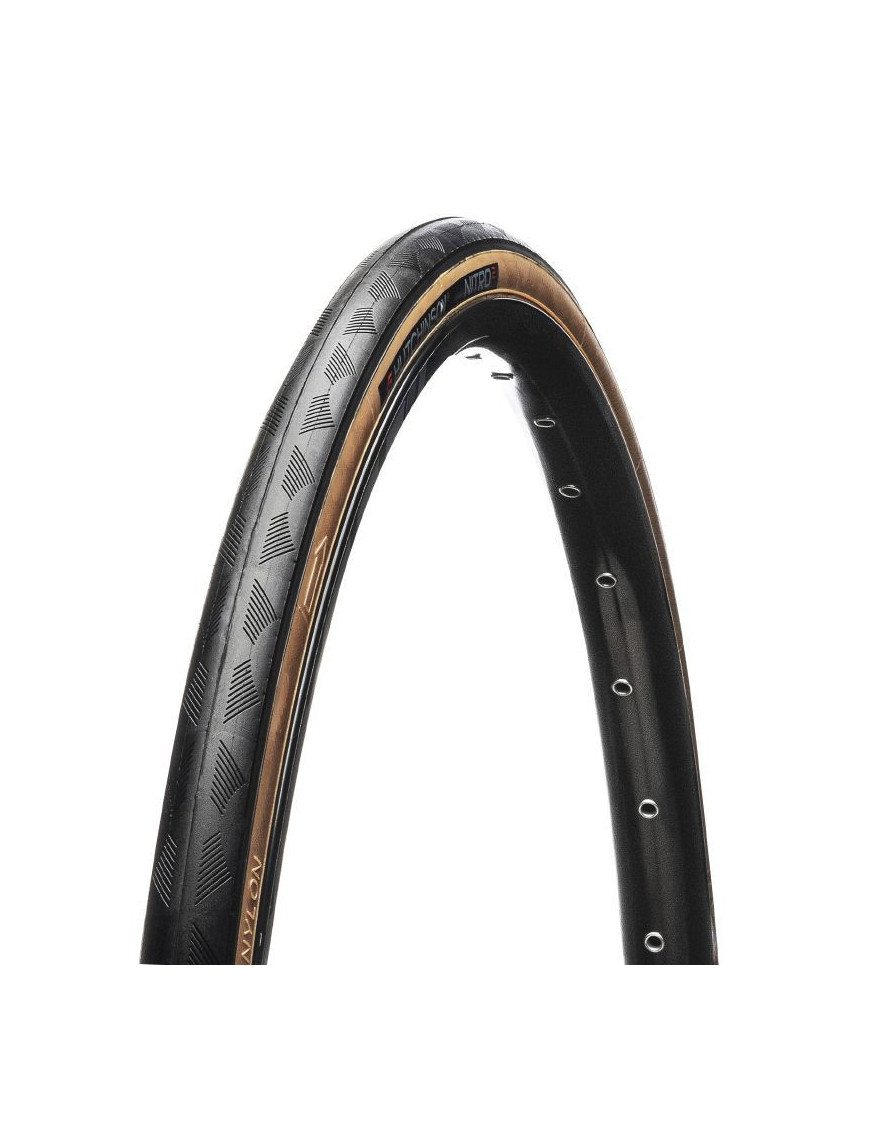 PNEU ROUTE 700 X 28 HUTCHINSON NITRO 2 NOIR FLANC BEIGE TR (28-622)