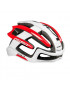 CASQUE VELO ADULTE GIST ROUTE VOLO BLANC-ROUGE BRILLANT FULL IN-MOLD TAILLE 56-62 REGLAGE MOLETTE 210GRS