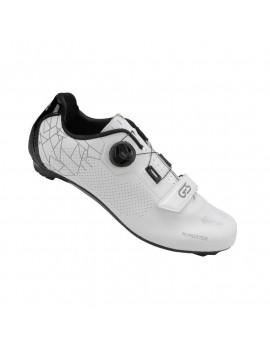 CHAUSSURE ROUTE GES ROADSTER2 BLANC T45 FIXATION BOA-VELCRO COMPATIBLE LOOK-SHIMANO (PAIRE)