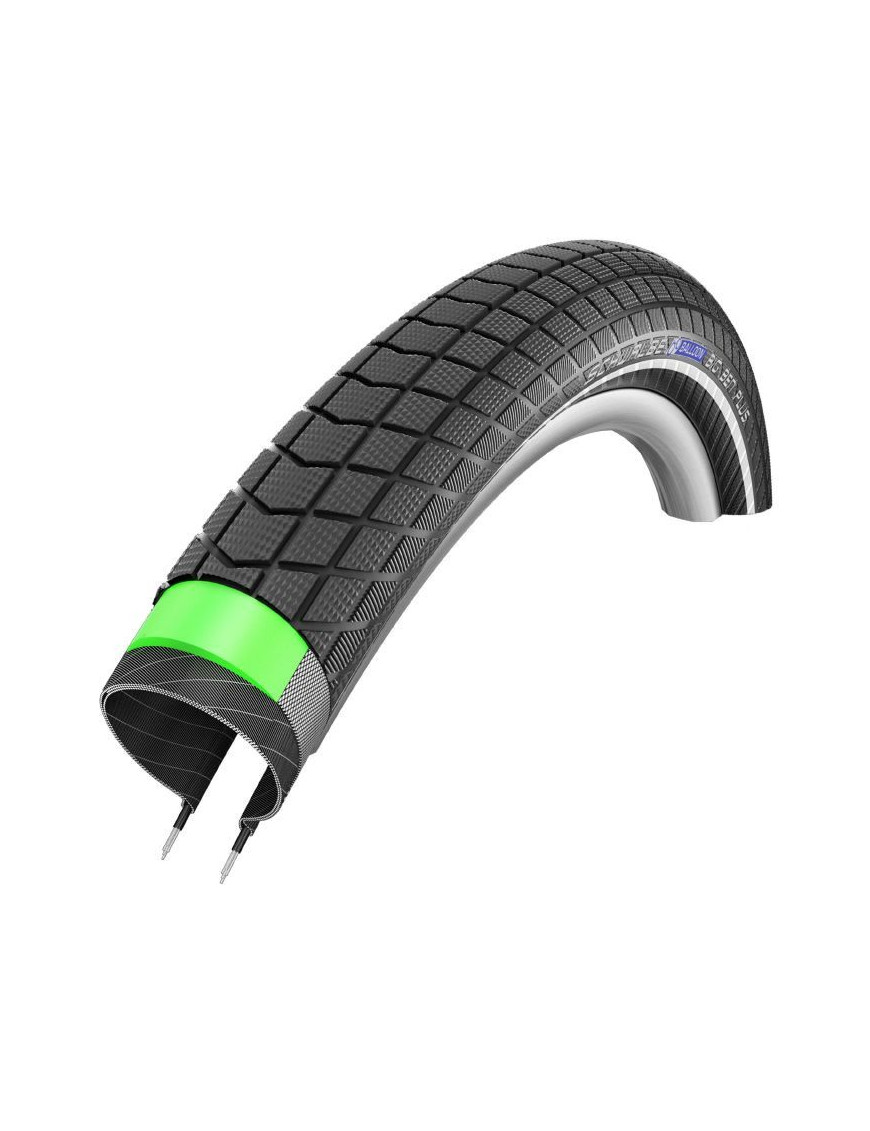 PNEU VTT URBAIN - VAE 26 X 2.15 SCHWALBE BIG BEN PLUS ADDIX NOIR TR (55-559) RENFORT GREEN-GUARD HOMOLOGUE VAE e50