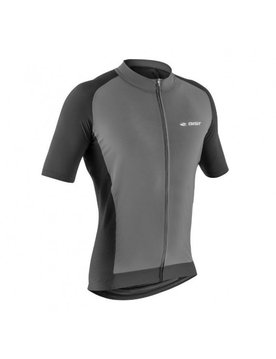 MAILLOT GIST HOMME MANCHES COURTES GRAVEL ZIP TOTAL GRIS XL  -5361