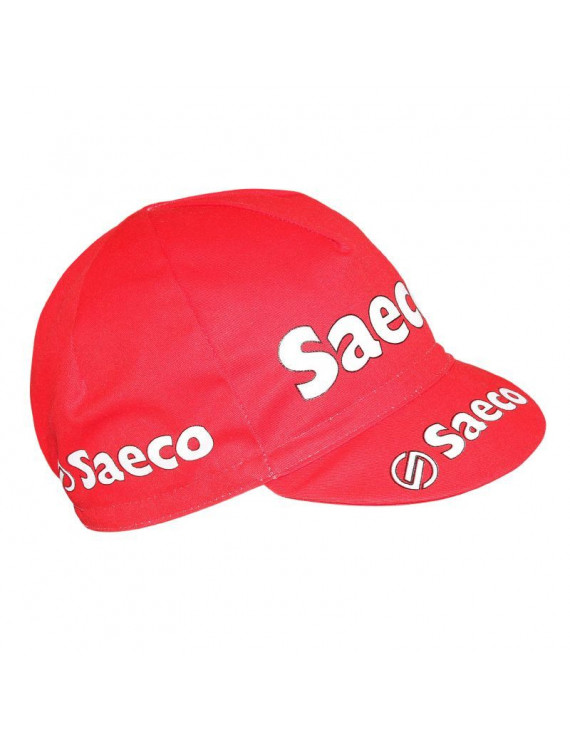 CASQUETTE VELO EQUIPE VINTAGE SAECO ROUGE