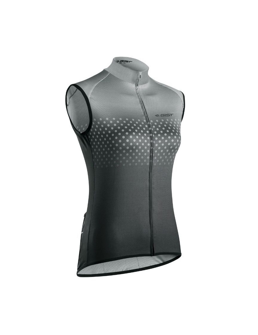 MAILLOT GIST FEMME SANS MANCHE POIS ZIP TOTAL GRIS    S    -5375
