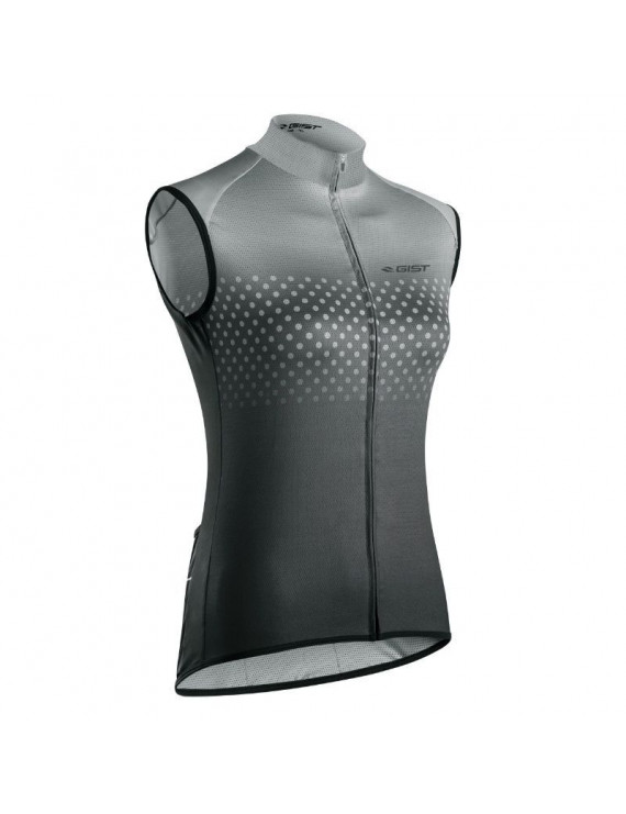 MAILLOT GIST FEMME SANS MANCHE POIS ZIP TOTAL GRIS    S    -5375