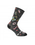 CHAUSSETTES-SOCQUETTES ETE GIST COMICS NOIR 43-47 - HAUTEUR 16CM (PAIRE)   -5863