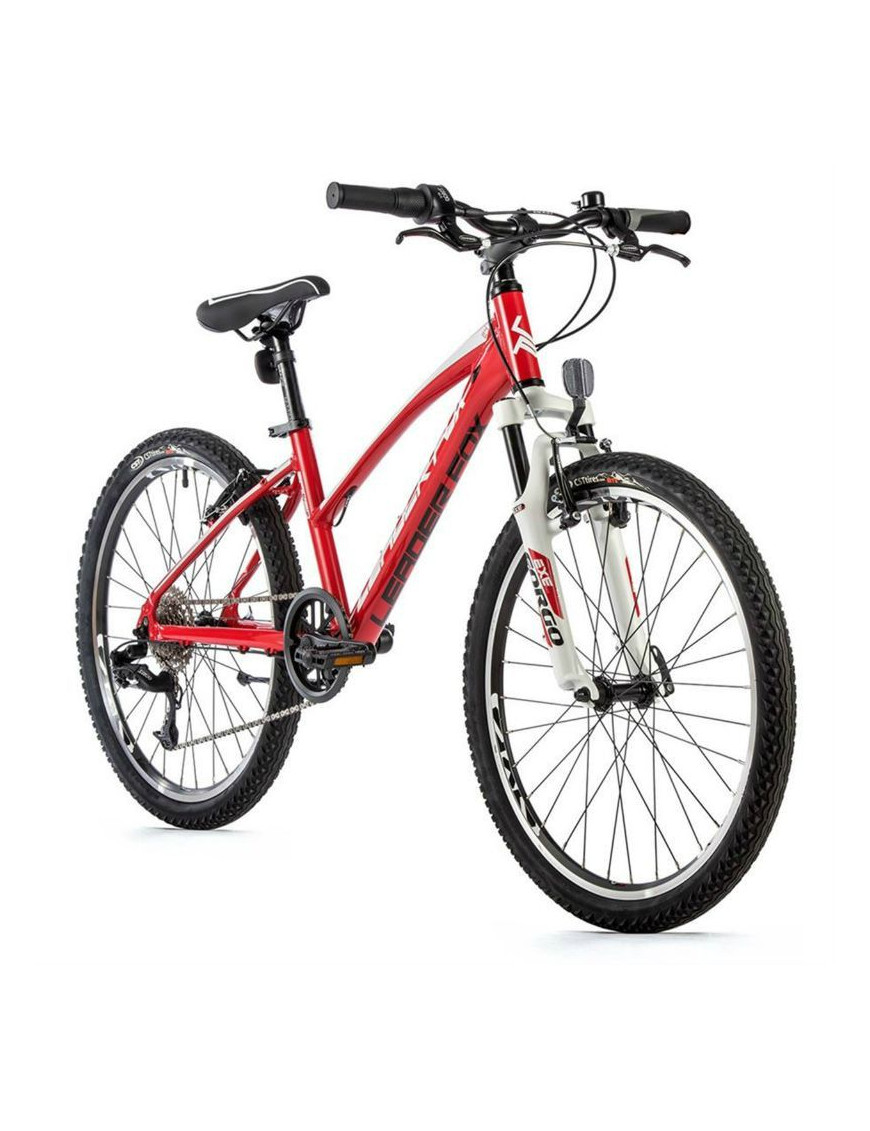 VELO MUSCULAIRE VTT 24 LEADER FOX SPIDER 2023 FILLE ROUGE 8V (TAILLE ENFANT 135 à 145 cm)