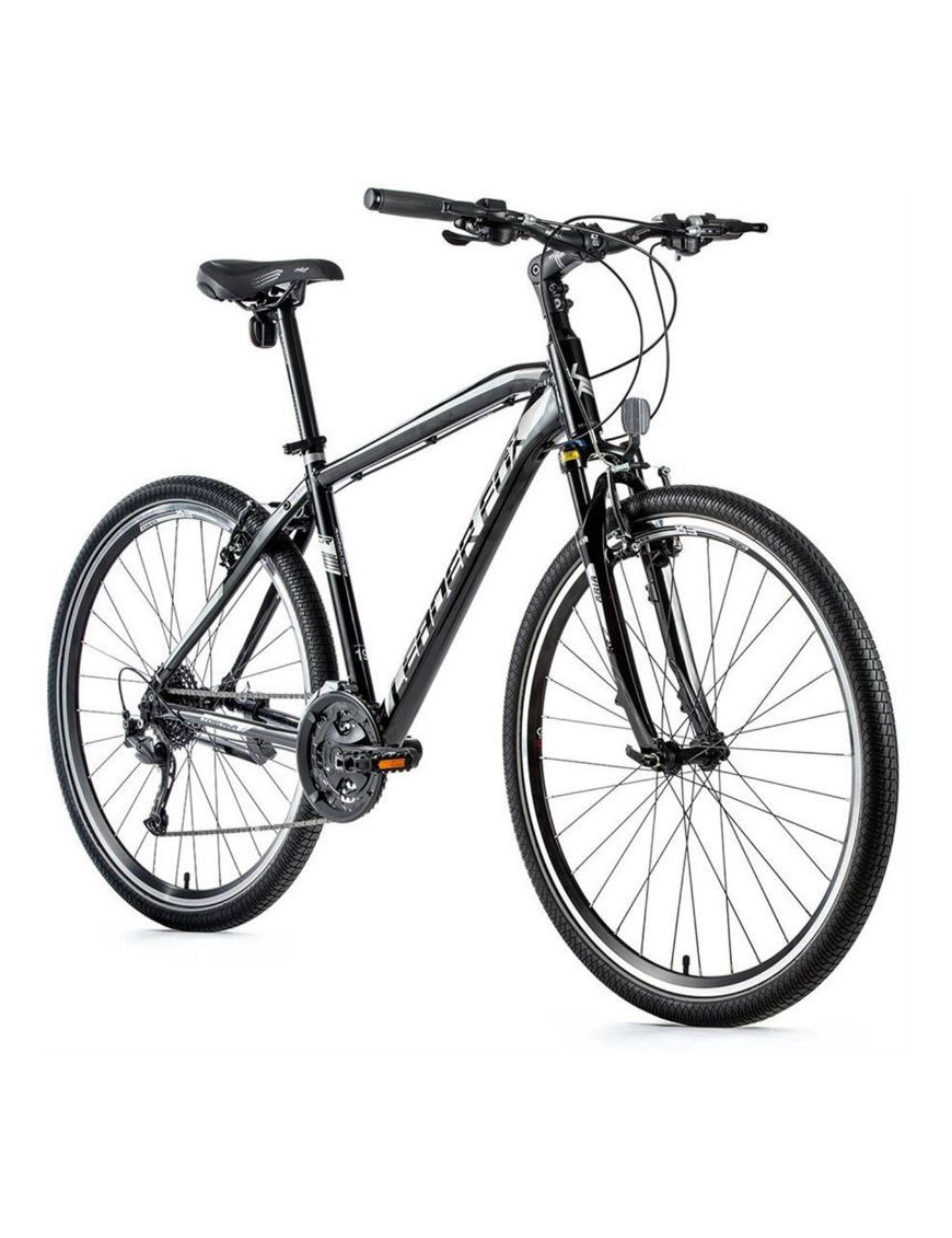 VELO MUSCULAIRE VTC 28 LEADER FOX TOSCANA 2021 HOMME NOIR-BLANC 9V CADRE 20 POUCES (TAILLE ADULTE 183 à 188 cm)