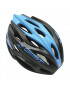 CASQUE VELO ADULTE GIST ROUTE ARES NOIR MAT BLEU SKY FULL IN-MOLD TAILLE 52-58 REGLAGE MOLETTE 240GRS