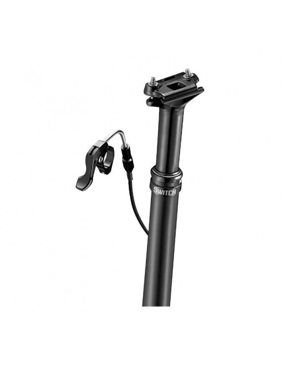 TIGE DE SELLE GRAVEL TELESCOPIQUE SWITCH SW-50 ALU NOIR DIAM. 31.6  L400mm (REGLAGE PAR CABLE INTERNE DEBATTEMENT 50mm) FIXATIO