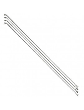 RAYON RENFORCE INOX ARGENT 2,0mm AVEC TETE COUDEE EN 2,3mm  L 165mm AVEC ECROUS (VENDU PAR 4)