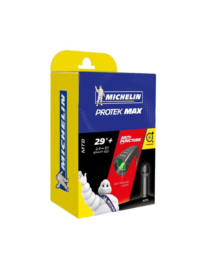 CHAMBRE A AIR VELO 29 x 2.45-3.00 MICHELIN PROTEK MAX A6 VALVE STANDARD AVEC LIQUIDE ANTI-CREVAISON