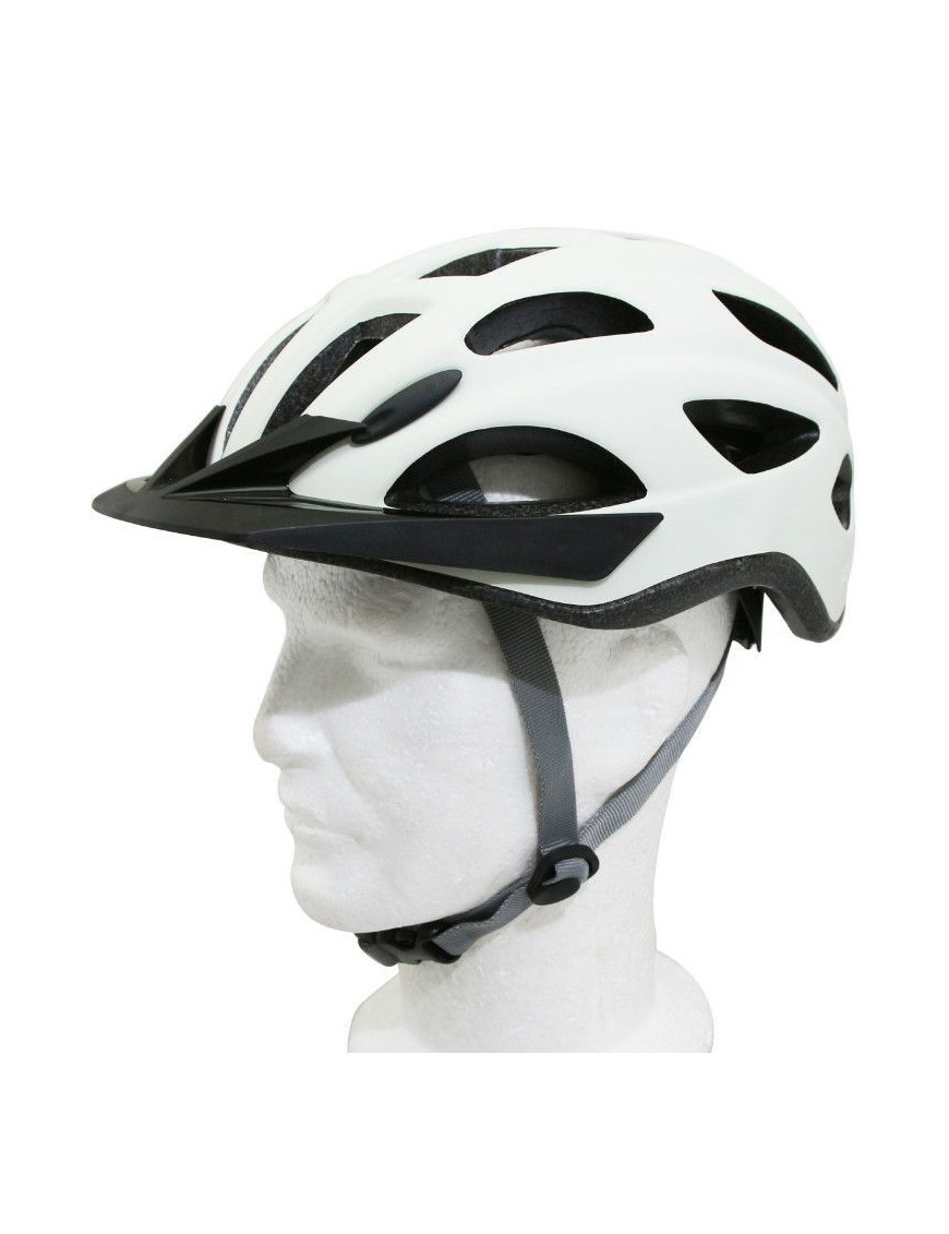 CASQUE VELO CITY ADULTE POLISPORT CITYGO CREME TAILLE 58-61 SYSTEM QUICK LOCK AVEC LUMIERE INTEGREE