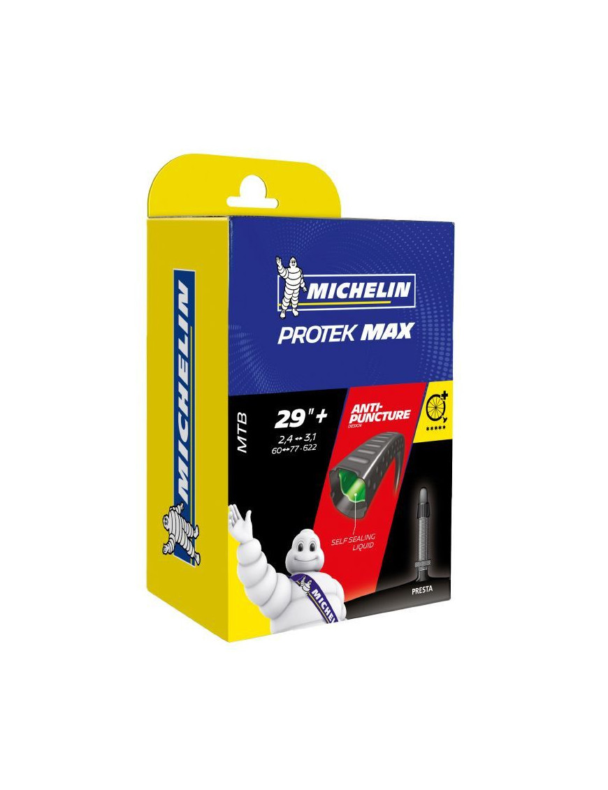 CHAMBRE A AIR VELO 29 x 2.35-3.00 MICHELIN PROTEK MAX A6 VALVE PRESTA 40mm AVEC LIQUIDE ANTI-CREVAISON