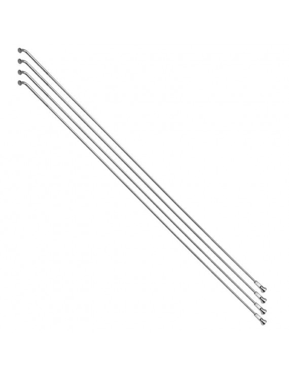 RAYON RENFORCE INOX ARGENT 2,0mm AVEC TETE COUDEE EN 2,3mm  L 200mm AVEC ECROUS (VENDU PAR 4)