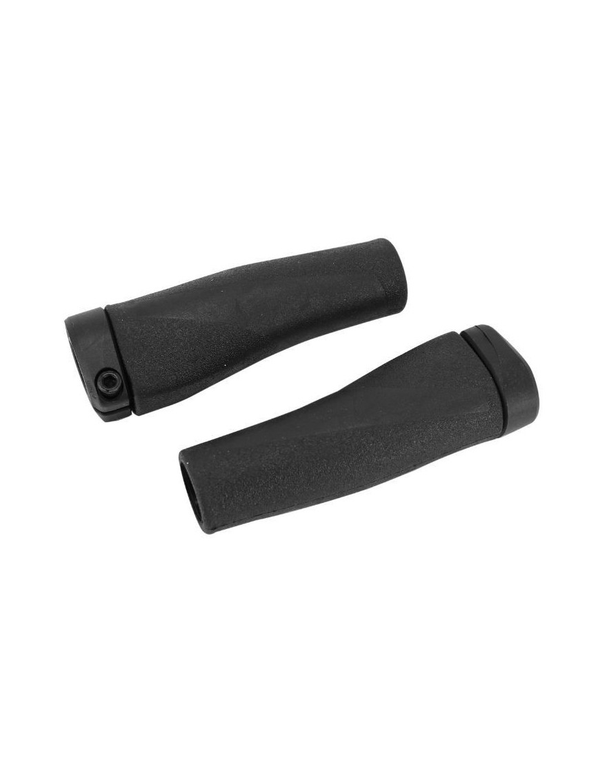 POIGNEE CITY HERRMANS GRIP CLIK NOIR L123mm SERRAGE LOCK (PAIRE SUR CARTE) - POUR VAE ET LOUEUR