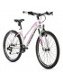 VELO MUSCULAIRE VTT 26 LEADER FOX MXC 2023 FEMME BLANC-ROSE 8V CADRE 14 POUCES (TAILLE ADULTE 150 à 158 cm)