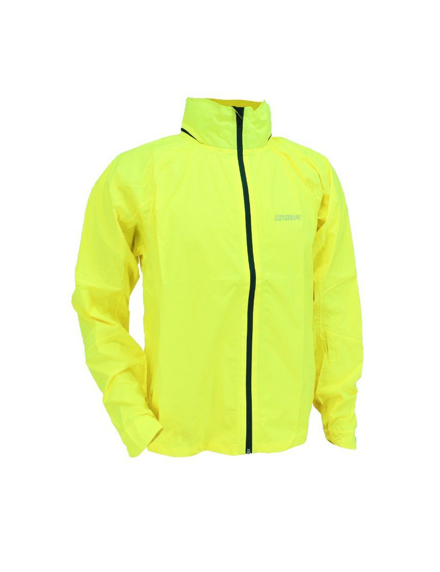 COUPE VENT ADULTE CHIBA JAUNE FLUO AVEC CAPUCHE ET HOUSSE TRANSPORT XXL  -QUALITE ALLEMANDE-