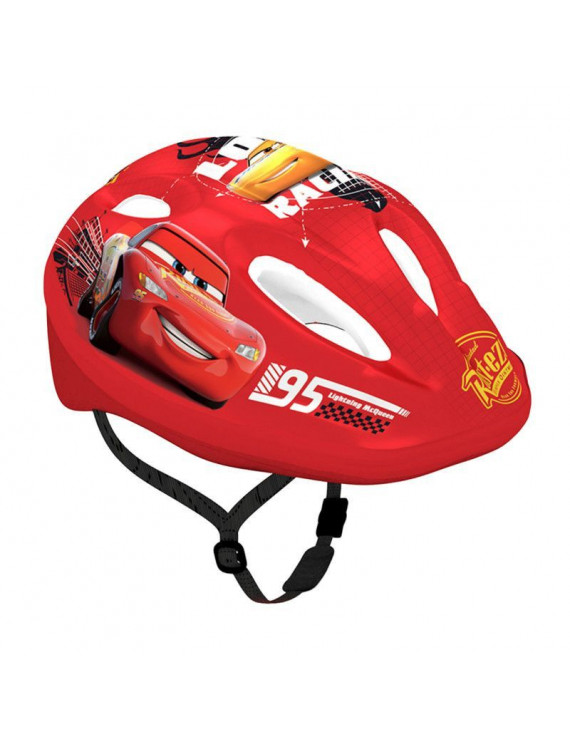 CASQUE VELO ENFANT DISNEY V2 CARS ROUGE AVEC MOLETTE REGLAGE TAILLE 52-56 (VENDU SUR CARTE)