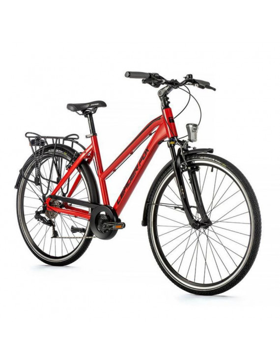 VELO MUSCULAIRE CITY BIKE 28 LEADER FOX FERRARA 2023 FEMME ROUGE DUCATI 8V CADRE 20 POUCES (TAILLE ADULTE 180 à 188 cm)