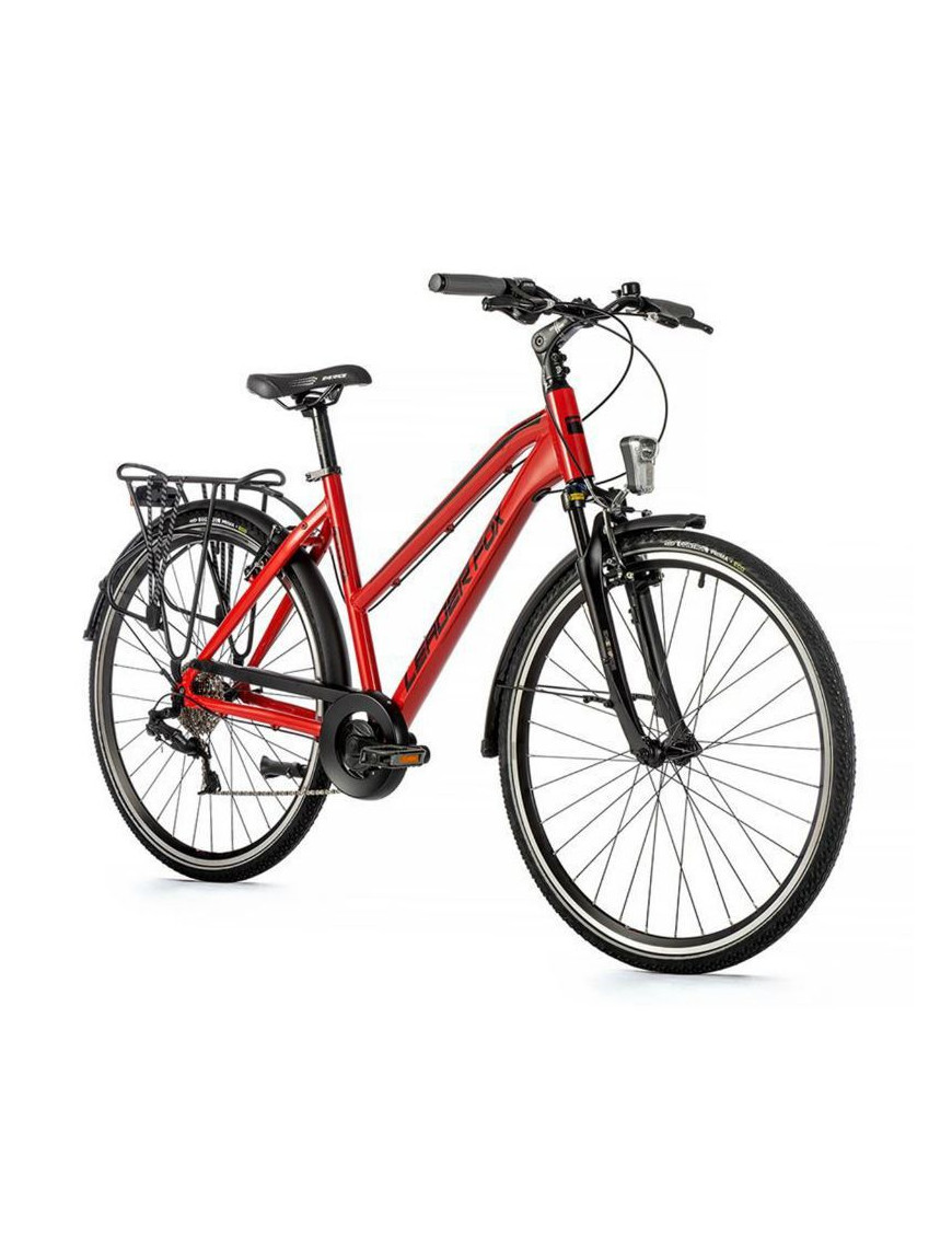 VELO MUSCULAIRE CITY BIKE 28 LEADER FOX FERRARA 2023 FEMME ROUGE DUCATI 8V CADRE 18 POUCES (TAILLE ADULTE 170 à 178 cm)