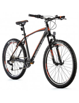 VELO MUSCULAIRE VTT 26 LEADER FOX MXC 2023 HOMME NOIR MAT-ORANGE 8V CADRE 18 POUCES (TAILLE ADULTE 170 à 178 cm)