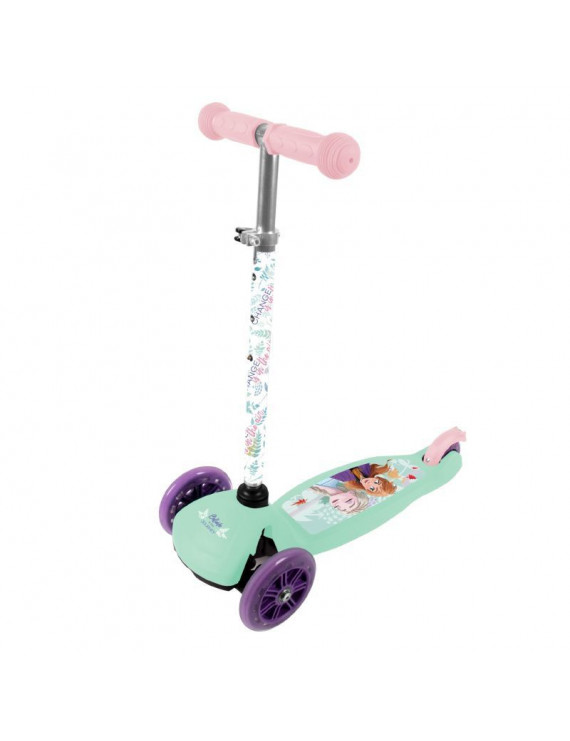 TROTTINETTE ENFANT DISNEY 3 ROUES FROZEN PASTEL ACIER PLIABLE ET REGLABLE AVEC FREIN ROUE ARRIERE