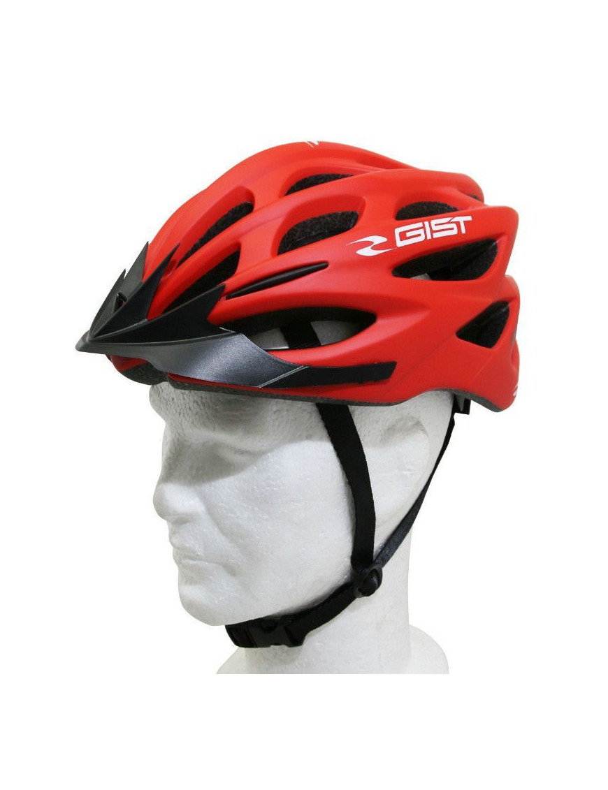 CASQUE VELO ADULTE GIST E-BIKE FASTER URBAN ROUGE MAT IN-MOLD TAILLE 56-62 REGLAGE MOLETTE 240GRS