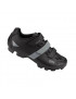 CHAUSSURE VTT GES VANTAGE2 NOIR-GRIS T44 FIXATION 3 VELCROS COMPATIBLE SPD (PAIRE)
