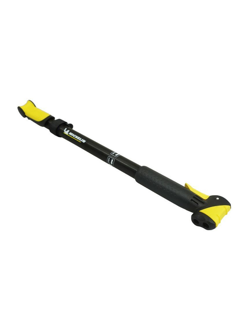 POMPE ROUTE-VTT MICHELIN ALU NOIR 8 BARS LONG 440mm AVEC POIGNEE ORIENTABLE VS-VP