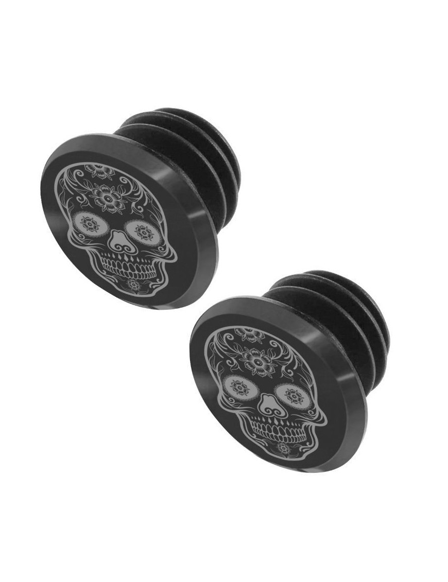 BOUCHON DE CINTRE VTT SWITCH SKULL NOIR-GRIS (SUR CARTE PAR 2)