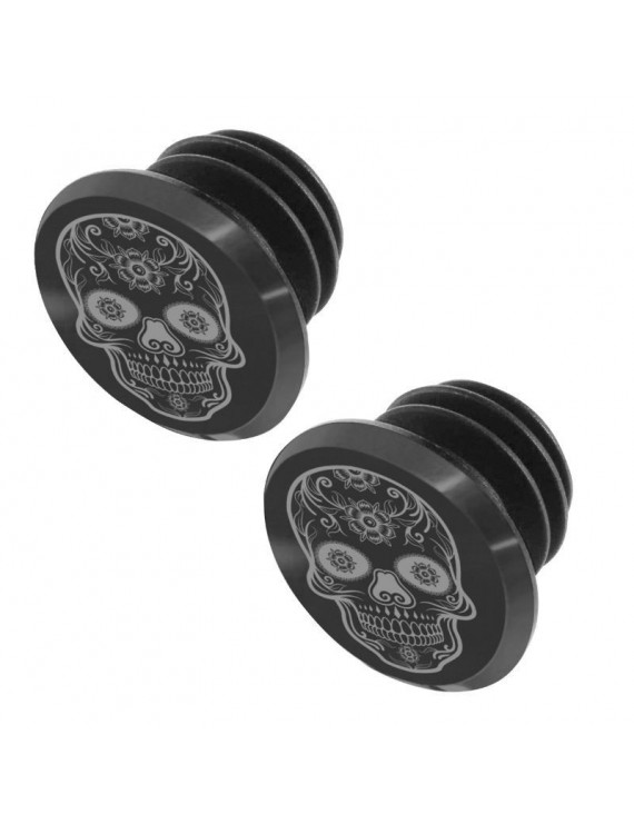 BOUCHON DE CINTRE VTT SWITCH SKULL NOIR-GRIS (SUR CARTE PAR 2)