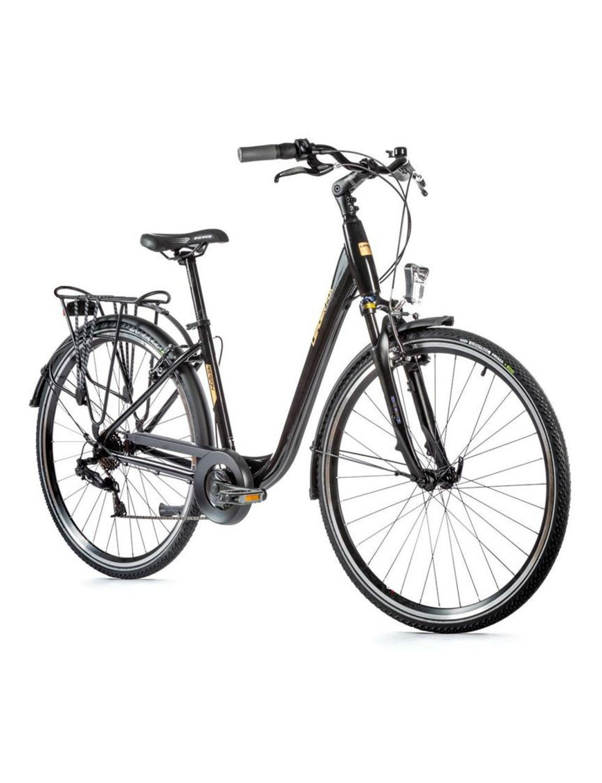 VELO MUSCULAIRE CITY BIKE 28 LEADER FOX REGION 2023 FEMME NOIR 7V CADRE ALU 19 POUCES (TAILLE ADULTE 175 à 183 cm)