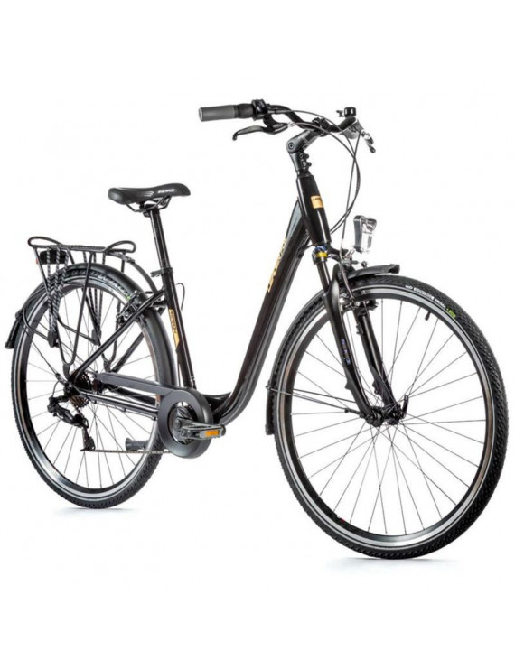 VELO MUSCULAIRE CITY BIKE 28 LEADER FOX REGION 2023 FEMME NOIR 7V CADRE ALU 19 POUCES (TAILLE ADULTE 175 à 183 cm)