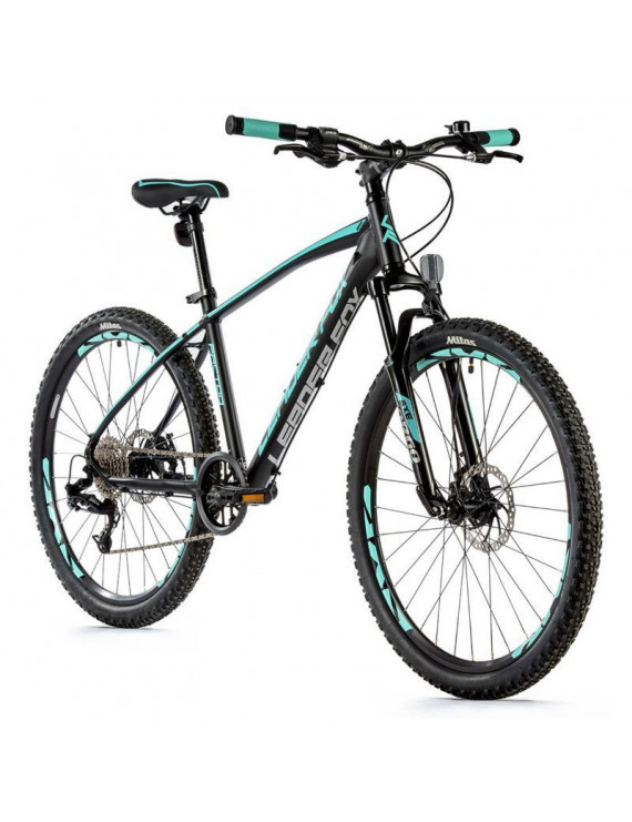 VELO MUSCULAIRE VTT 26 LEADER FOX FACTOR 2023 NOIR MAT-VERT CLAIR 8 V CADRE ALU 20 POUCES (TAILLE ADULTE 180 à 188 cm)