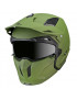 CASQUE TRIAL MT STREETFIGHTER SV UNI VERT MAT    XS  SIMPLE ECRAN DARK TRANSFORMABLE AVEC MENTONNIERE AMOVIBLE (LIVRE AVEC UN E