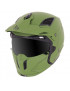 CASQUE TRIAL MT STREETFIGHTER SV UNI VERT MAT XXL (2XL)  SIMPLE ECRAN DARK TRANSFORMABLE AVEC MENTONNIERE AMOVIBLE (LIVRE AVEC 