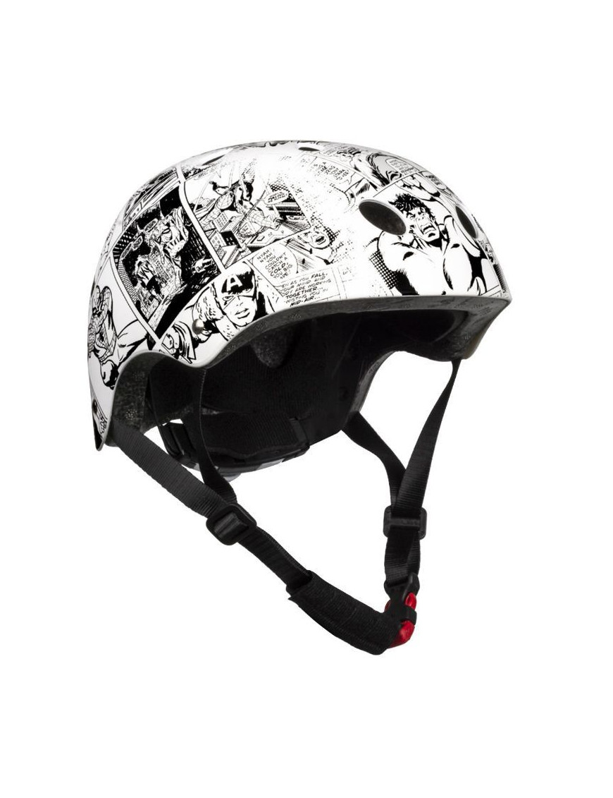 CASQUE VELO ENFANT DISNEY V3 AVENGERS COMICS BLANC AVEC MOLETTE REGLAGE TAILLE 54-58 (VENDU SUR CARTE)