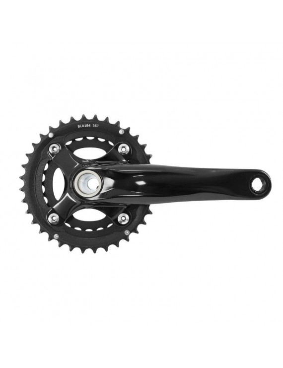 PEDALIER VTT ATC 11-10-9V. NOIR 175mm 36-26 INTEGRE AXE 24-22mm (AVEC CUVETTES INTEGRE PRESS-FIT (41mm 89-92) PLATEAUX 104-64)