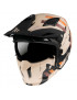 CASQUE TRIAL MT STREETFIGHTER SV SKULL BLANC-ORANGE MAT XXL (2XL)  SIMPLE ECRAN DARK TRANSFORMABLE AVEC MENTONNIERE AMOVIBLE (L