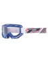 MASQUE-LUNETTES CROSS PROGRIP 3201 ATZAKI BLEU ECRAN TRANSPARENT ANTI-RAYURES-ANTI U.V. COMPATIBLE AVEC PORT LUNETTES DE VUE (H