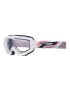 MASQUE-LUNETTES CROSS PROGRIP 3201 ATZAKI BLANC ECRAN TRANSPARENT ANTI-RAYURES-ANTI U.V. COMPATIBLE AVEC PORT LUNETTES DE VUE (