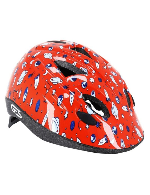 CASQUE VELO ENFANT GES DOKKY LUNAR ROUGE TAILLE 47-53 SYSTEME TURNLOCK (VENDU SOUS CAVALIER)