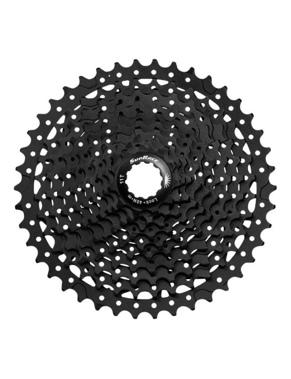 CASSETTE 11V. SUNRACE MS8 11-42 VTT POUR SHIMANO METALLIC NOIR (LIVRE EN BOITE) (11-13-15-17-19-21-24-28-32-36-42) (2 BLOCS + P