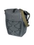 SACOCHE ARRIERE VELO LATERALE BASIL NAVIGATOR CYCLOTOURISTE WATERPROOF 25-31L NOIR FIXATION HOOK ON SUR PORTE BAGAGE (32x15x37c