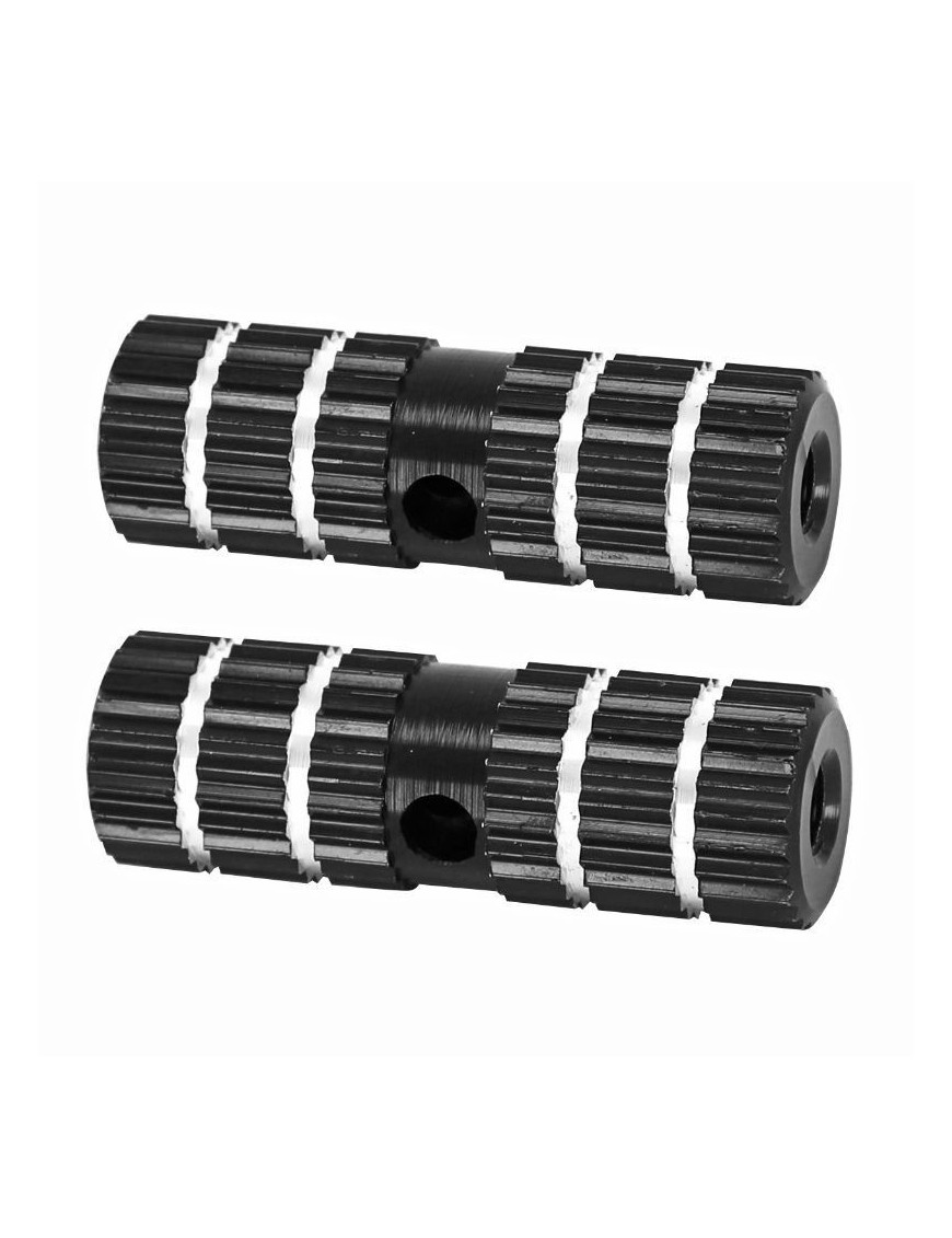 REPOSE PIED BMX ALU DIAM 24 mm NOIR  LONG 75 mm  POUR AXE DE 3-8 (PAIRE)